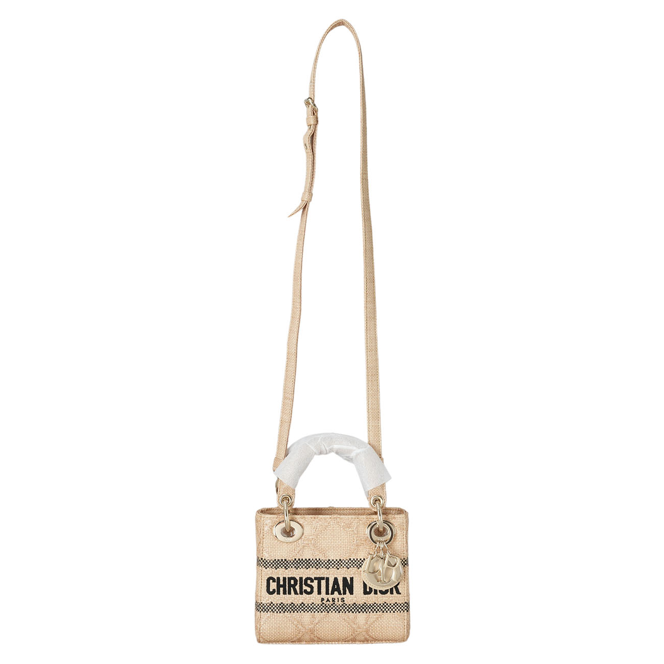 CHRISTIAN DIOR(USED)크리스찬디올 레이디 D LITE 미니 라피아